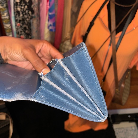 Louis Vuitton Blue Monogram Vernis Sarah Wallet Porte Tresor - Picture 5 of 9